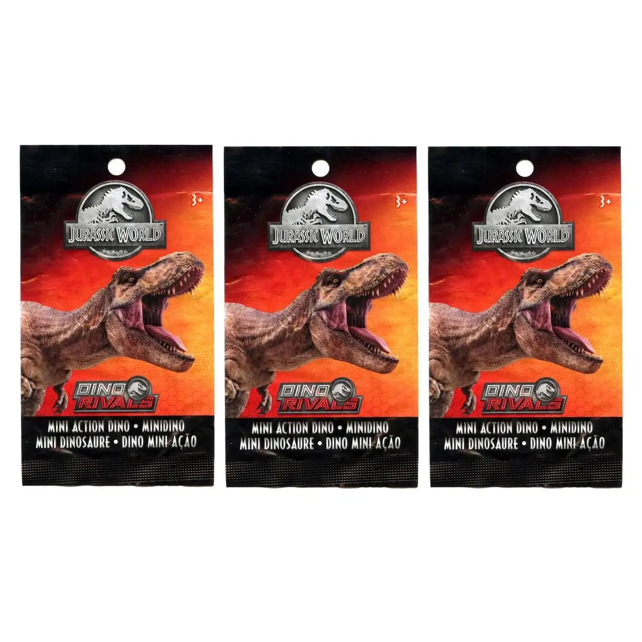 Jurassic World Dino Rivals Minis Surprise Bundle of 3 Blind Bag Collectible Dinosaurs