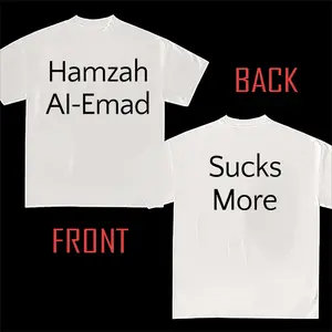 HAMZAH AL-EMAD Sucks More Slushy Noobz 2 Side Shirt - Hamzah The Fantastic Unisex Heavy Cotton Tee