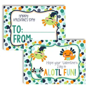 Animal Themed Classroom Valentine Exchange Cards for Kids