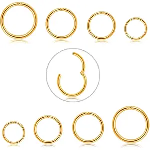 Jstyle 6-8 count 6-12mm Stainless Steel 16g 18g Cartilage Hoop Earrings for Men Women Nose Ring Helix Septum Couch Daith Lip Tragus Piercing Jewelry Set Daily