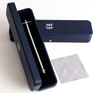 Moissanite Tennis Bracelet, 10.5-14 Carat Lab Grown Moissanite Tennis Bracelet Women's 18K Golden Plated White Golden Plated 925 Sterling Silvery Men's Bracelet 4mm D Color VVS1 Round Cut Moissanite Bracelet Omen Men J. Jewelry Gifts