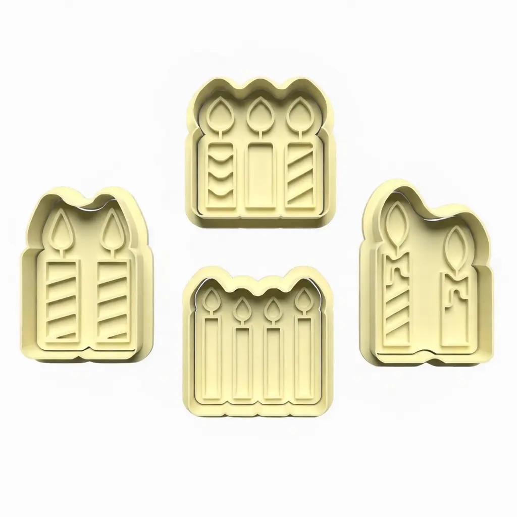 Birthday Candles cutter and stamps 2"