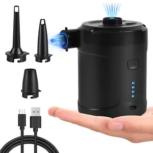 Portable Mini Air Pump for Air Mattress & Pool Floats, Fast Inflate & Deflate Camping Pump , Rechargeable Travel Pump.