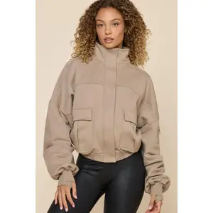 Cloud Bomber Jacket - Taupe