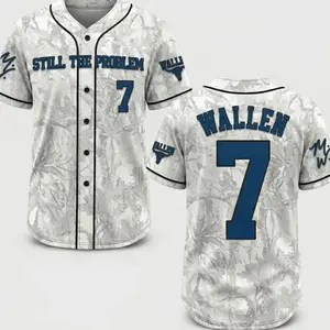Wallen Camo Baseball Jersey, Still The Problem Tour 2026 Baseball Jersey, Still The Problem Tour 2026 Vol 98 Baseball Jersey, Country Music Fan Merch, Music Tour Jersey, Hip Hop Streetwear, Trendy Sports Jersey