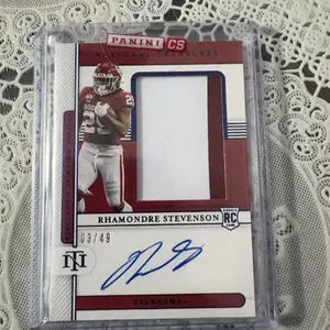 2021 Panini National Treasures Rhamondre Stevenson RC RPA Auto /49