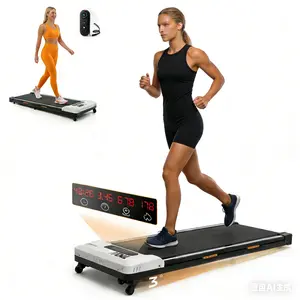 TKW Under Desk Treadmill, 2-in-1 Walking Pad for Walking and Jogging 2.5HP Low-Noise Treadmill with Remote Control Lanyard 300lbs Weight Capacity Home Exercise Equipment Home Gym Equipment