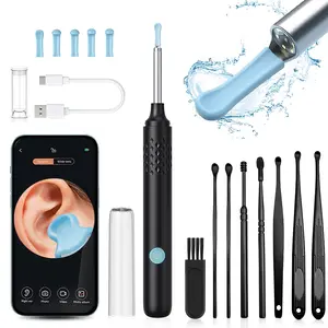 1pc Ear Wax Removal, Ear Wax Removal Tool with 6 LED Lights, Ear Wax Removal Kit for iOS and Android, Earwax Removal Tool