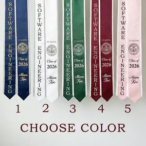 Custom Graduation Stole (not embroidered) Any Major Personalized College Sash Trendy Cute Aesthetic Grad Gift Name Teen Style Chic Vibe