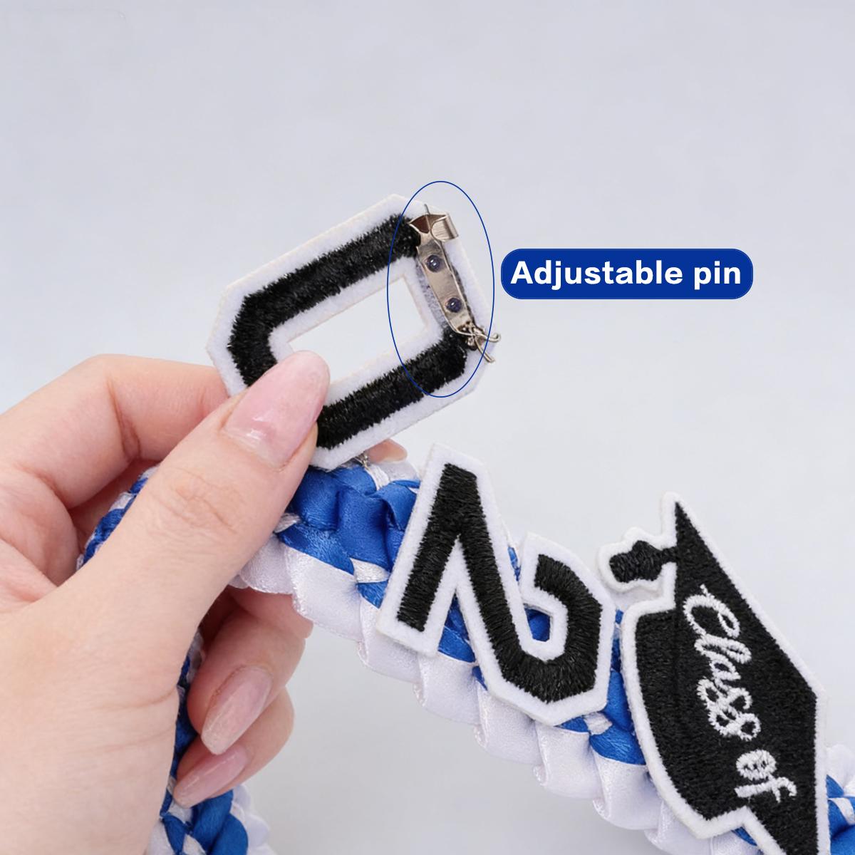 2026 Graduation Leis Grad Ribbon Double Braided Necklace with Graduation Cap 2026 GRAD Patches Handmade Leis Accessories Gifts for Graduates Senior College Students Daughter Son Friends for Graduation Ceremony Party Prom Celebration