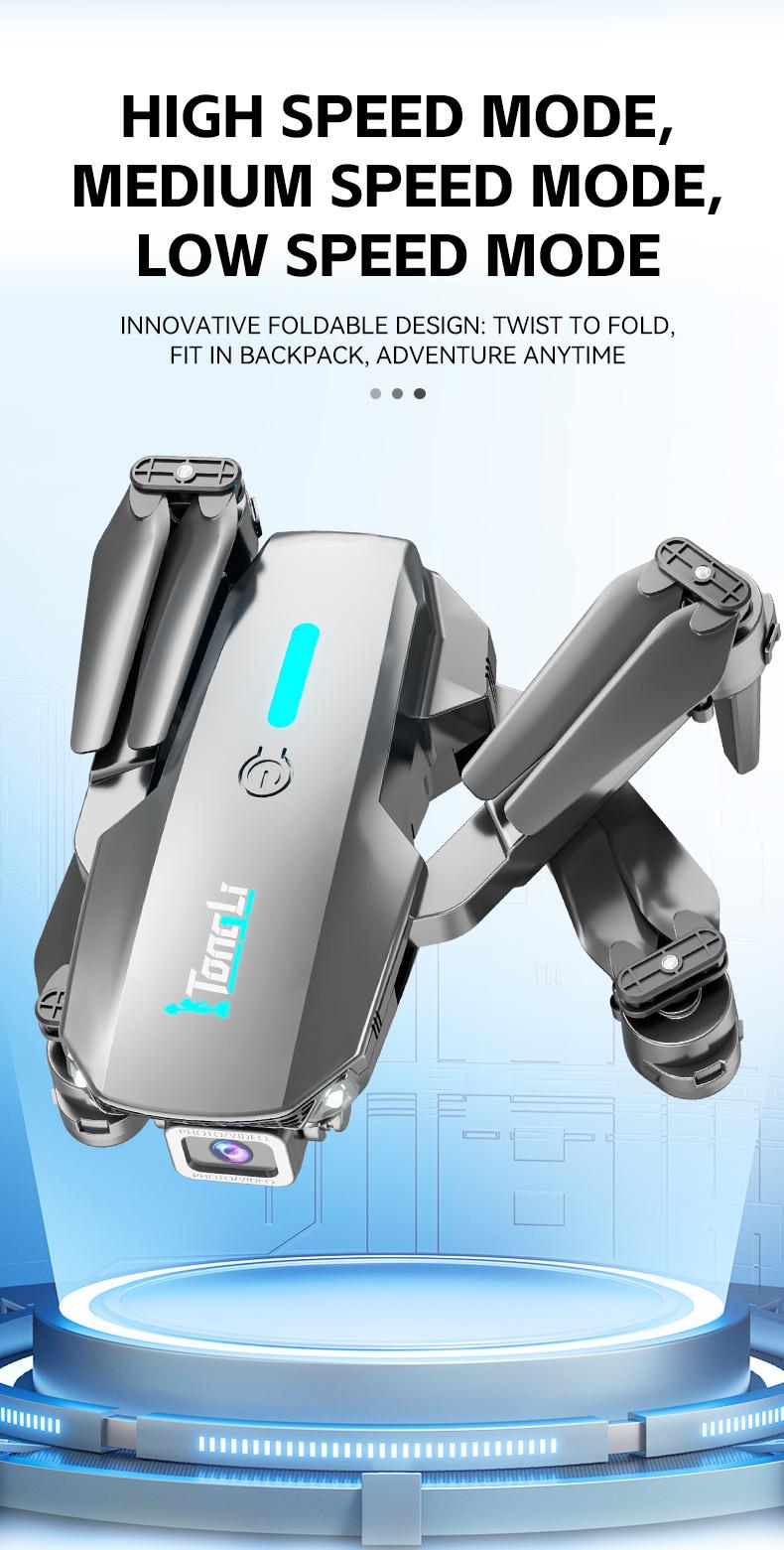 TongLi Aerial photography drone foldable drone children's remote control drone quadcopter, beginner drone dual-camera drone drones suitable for children aged 14 holiday gifts carnival gifts New Year's gifts. Folding Wifi Fpv