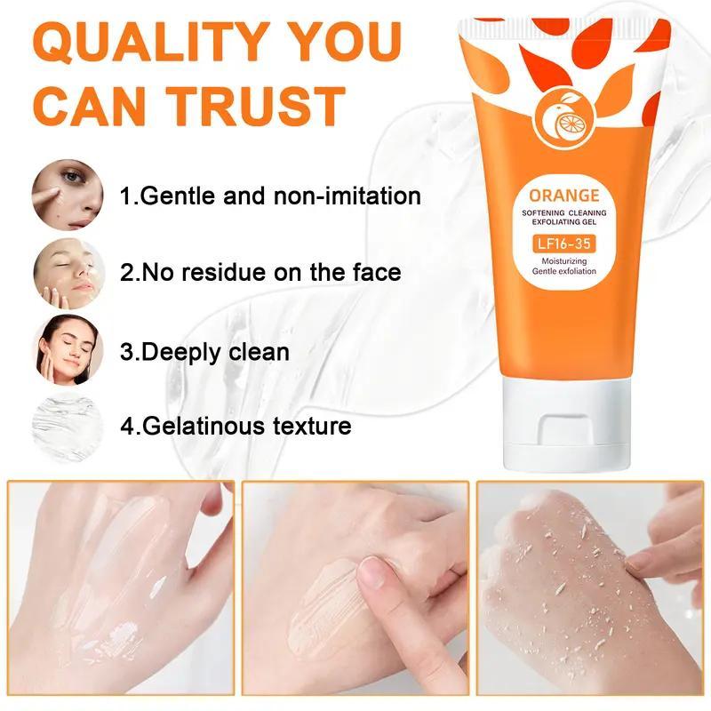 Orange Fragrance Exfoliating Gel LF16-35 Deep Cleaning Nourishing Moisturizing for All Skin Types Facial Body Cleanser