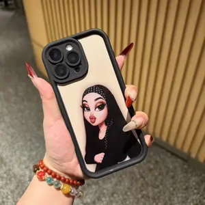Hijabi Bratz Cartoon Phone Case,for iPhone 16 15 14 13 12 11 17Pro Max,for Samsung S25 S24 S23 S22 Ultra,protecting sturdy and durable phone case, a Halloween and Christmas gift for his/her family and friends
