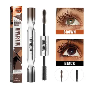 2-in-1 Black & Brown Double-Ended Mascara — Buildable Volume, Long Wear & Smooth Application for Everyday, Office, Travel & Party Makeup.