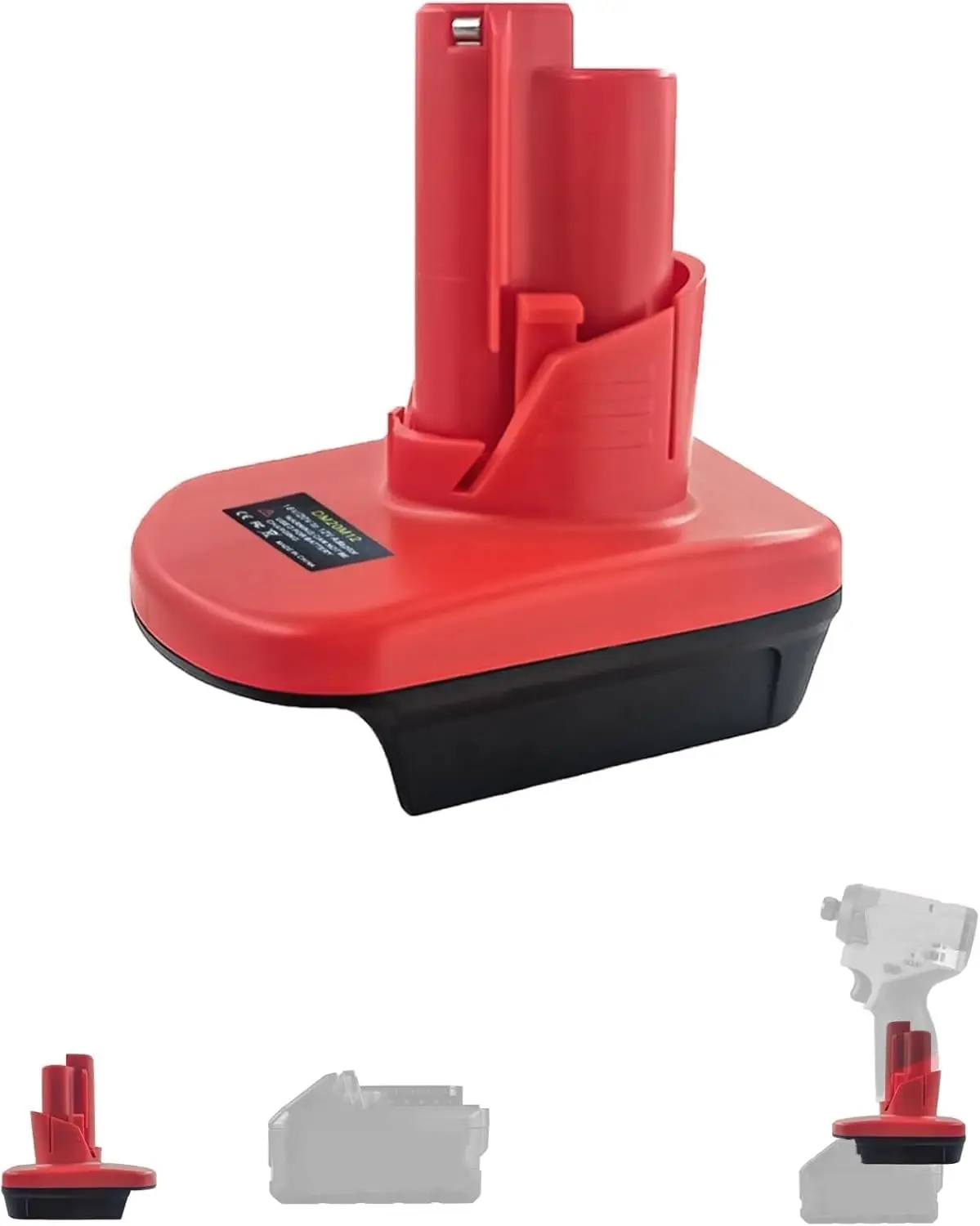Save on Battery Costs! For Milwaukee M18 to M12 Battery Adapter - 12V tool power adapter, ABS Construction, Compatible with 48-11-M18 (Battery Not In