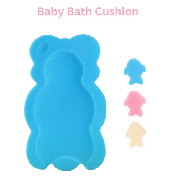 Baby Bath Cushion for Newborns & Infants, Soft Sponge Bath Support Mat, Non-Slip Toddler Bath Pad Blue, Baby Protection