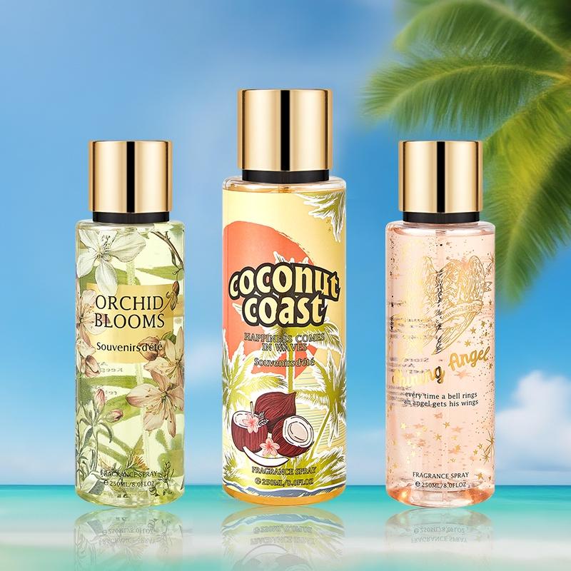 250ml Large Capacity Women's Floral Fragrance Spray, 2-in-1 Hair & Body Mist, Long-Lasting Scent, Odor Eliminating Fresh Fragrance for Daily Use