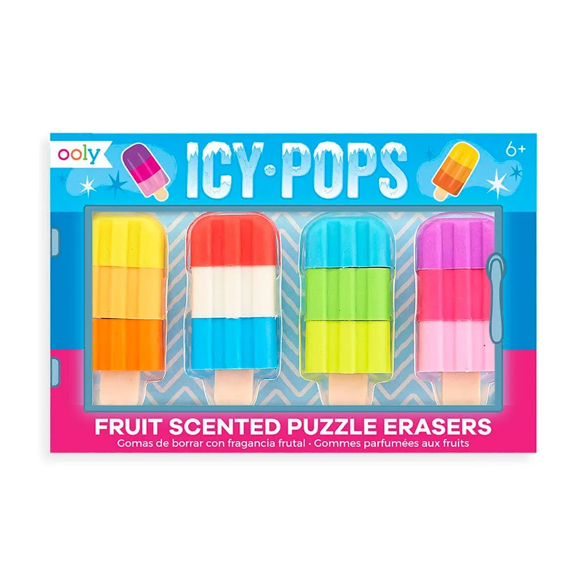 OOLY - Icy Pops Scented Puzzle Erasers - Set of 4