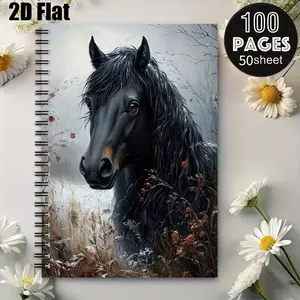 1 Spiral Coil Notebook 5.7x8.26 Inch, Premium Lined Pages Durable Binding, Camping Journal for Outdoor Adventures, Travel Diary for Hiking Trips, Perfect Gift for Nature Lovers on Christmas Birthday [2D] Flat