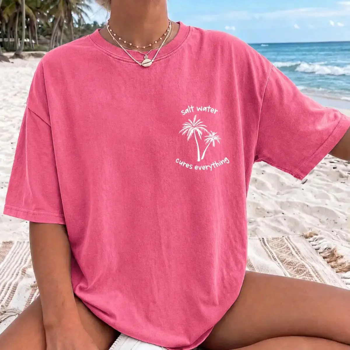 Comfort Colors Summer Shirt, Beach Vacation T-Shirt, Cute Women’s Tee, Vacation Outfit Top, Trendy Summer Graphic Tee, Gift for Her