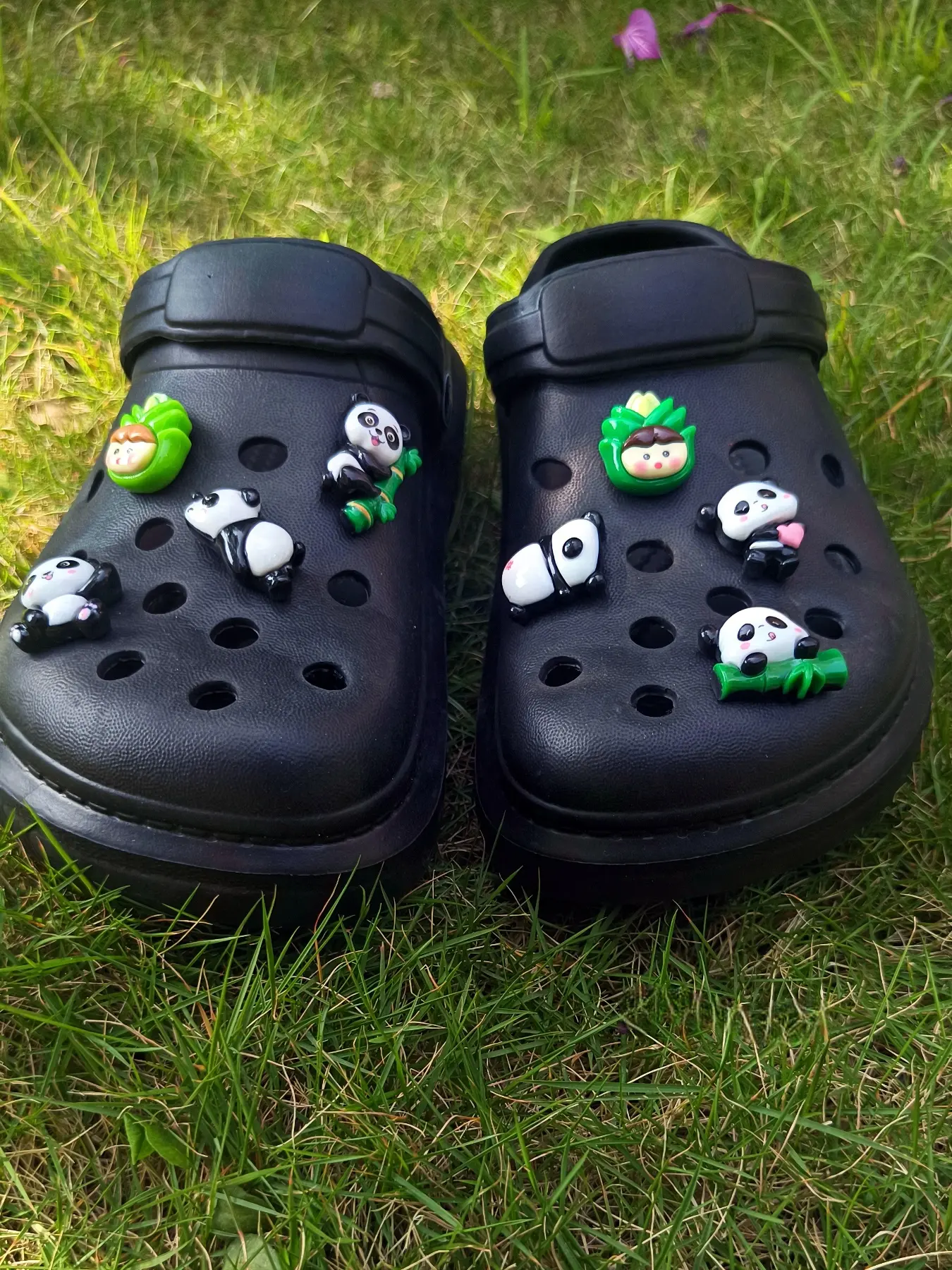 8-Pack 3D Pet Panda Shoe Charms Decor, Cute Animal Themed Shoes Accessories, Artistic Design for Men & Women, Perfect Gift for Birthdays, Love For Pandas