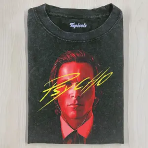 AMERICAN PSYCHO MEME UNISEX WASHED T-SHIRT