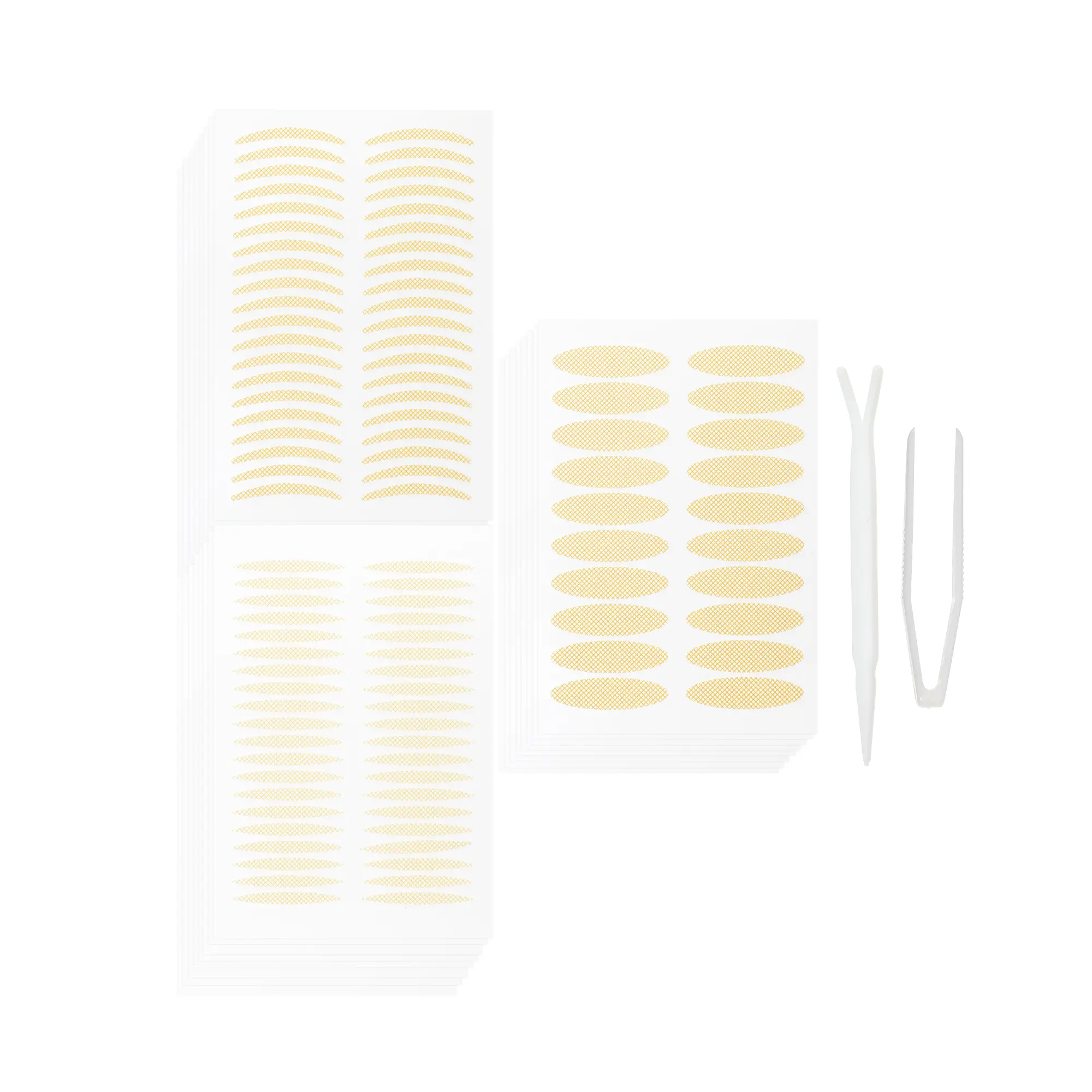 VOCOSTE 960 Pcs 3 Size Invisible Double Eyelid Stickers with a Fork, Tweezers, Suitable for Single Eyelid
