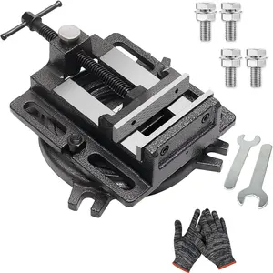 4.2" Quick Release Workbench Industrial Vise Clamp, Duty Vice for Press, 110°Swivel Base, High-cast Bench Clamp for Woodworking Milling Machine Press