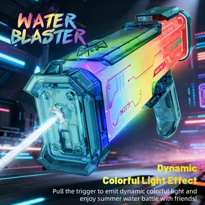 Quriov New Trendy Colorful Electric Water Gun with Cool RGB Lights, Creative Dynamic Sound Effects & Immersive Atmosphere - Children's Water Gun tiktokshopspringglowup