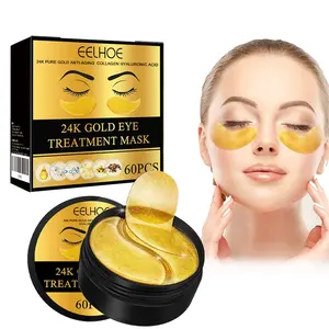 24k Gold Eye Mask 60 PCS, Under Eye Patches, Hydrating & Nourishing Under-Eye Care, Suitable for All Skin Types, Unisex, Moisturizing Perfect Gift Idea
