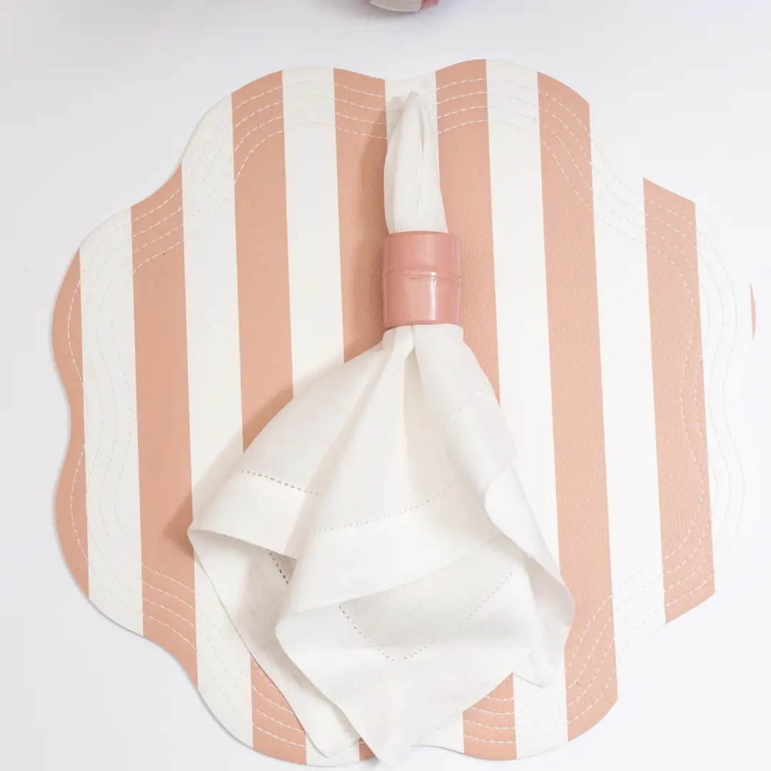 Retro Pink Striped Placemat