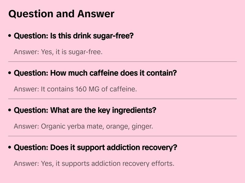 Orange Ginger Zero Calorie Organic Sparkling Yerba Mate Tea Beverage - Sugar-Free