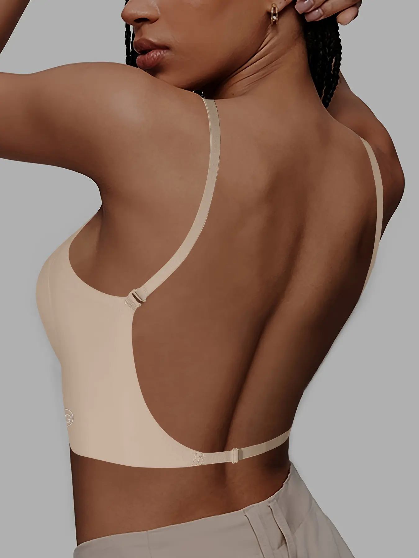 Women's Simple Push Up Backless Bra Comfortable Seamless Padded Bralette for Daily Wear with Backless Design and Padded Support Breathable Comfy Bra Seamless High Stretch