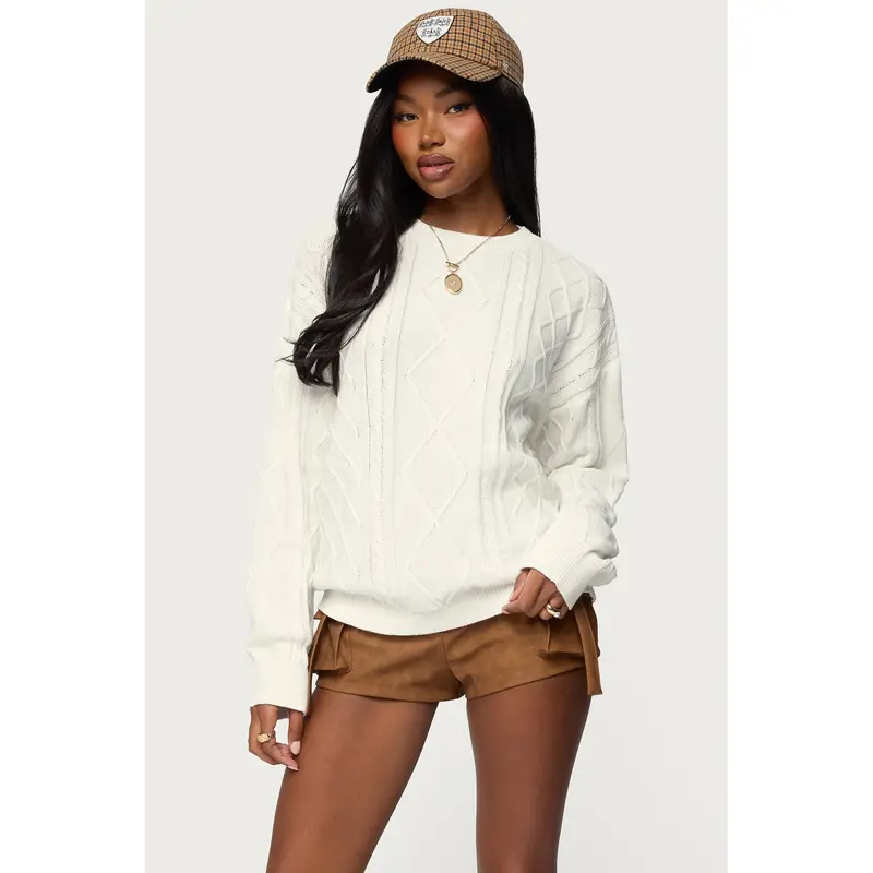 Jessy Cable Knit Oversized Sweater