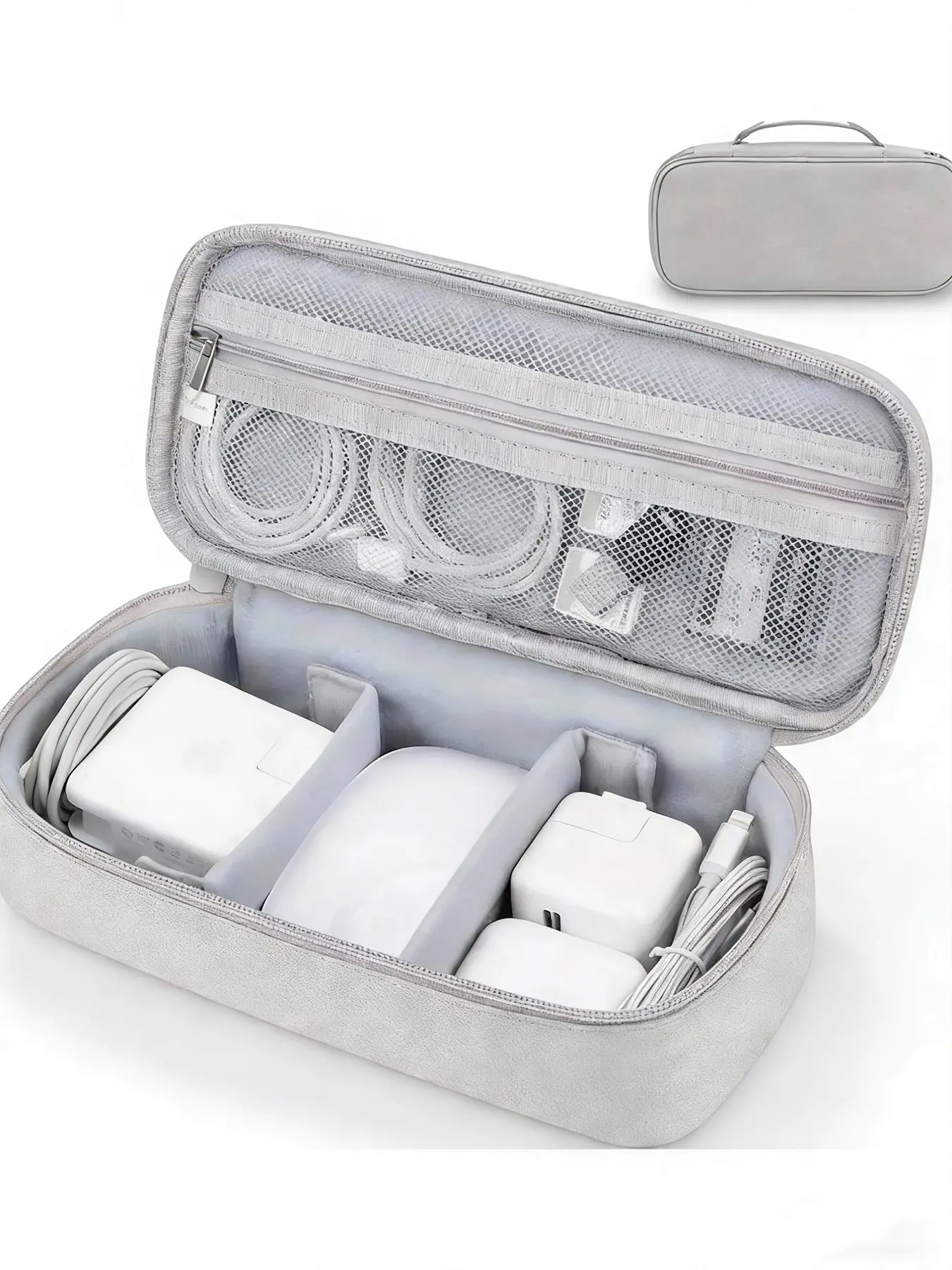 Electronics Travel Organizer Bag, Durable Pouch, Travel Storage Pouch, 1 CountPortable Carrying Case for Cables, Charger and Cords,External Power Bank & Hard Drive, Travel Accessories, Travel Essentials, Zipper Pouches
