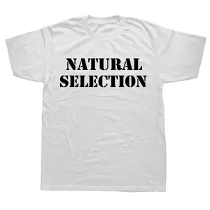Natural Selection Text Printing Man T-shirts Evolution Graphic T Shirts Fashion Casual Streetwear Harajuku Style Tops Loose Tees summerwins