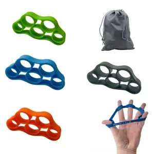 5 pieces of silicone finger exercisers, hand five-finger exercisers, suitable for home fitness finger training.
