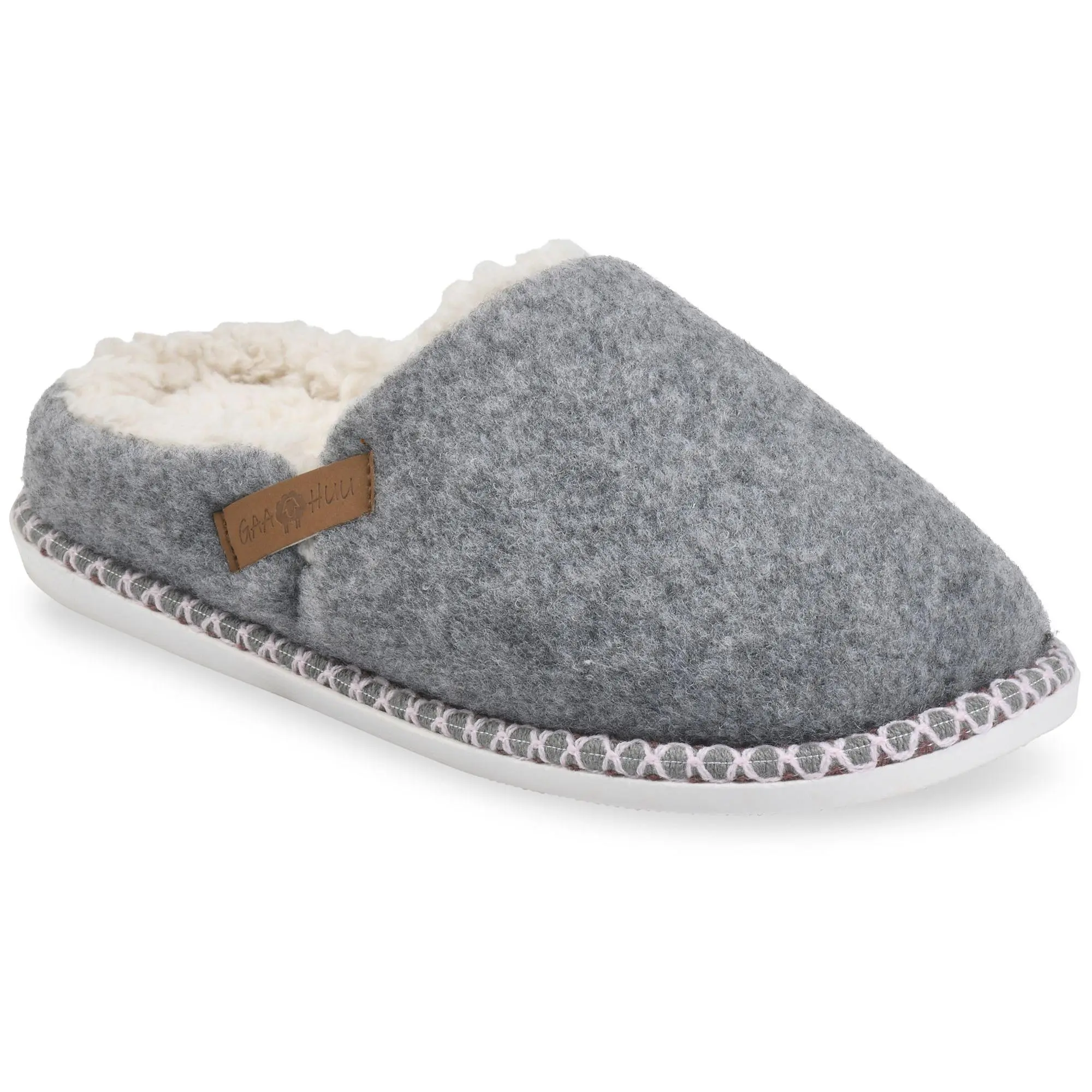 Gaahuu Womens Faux Wool Clog Slippers