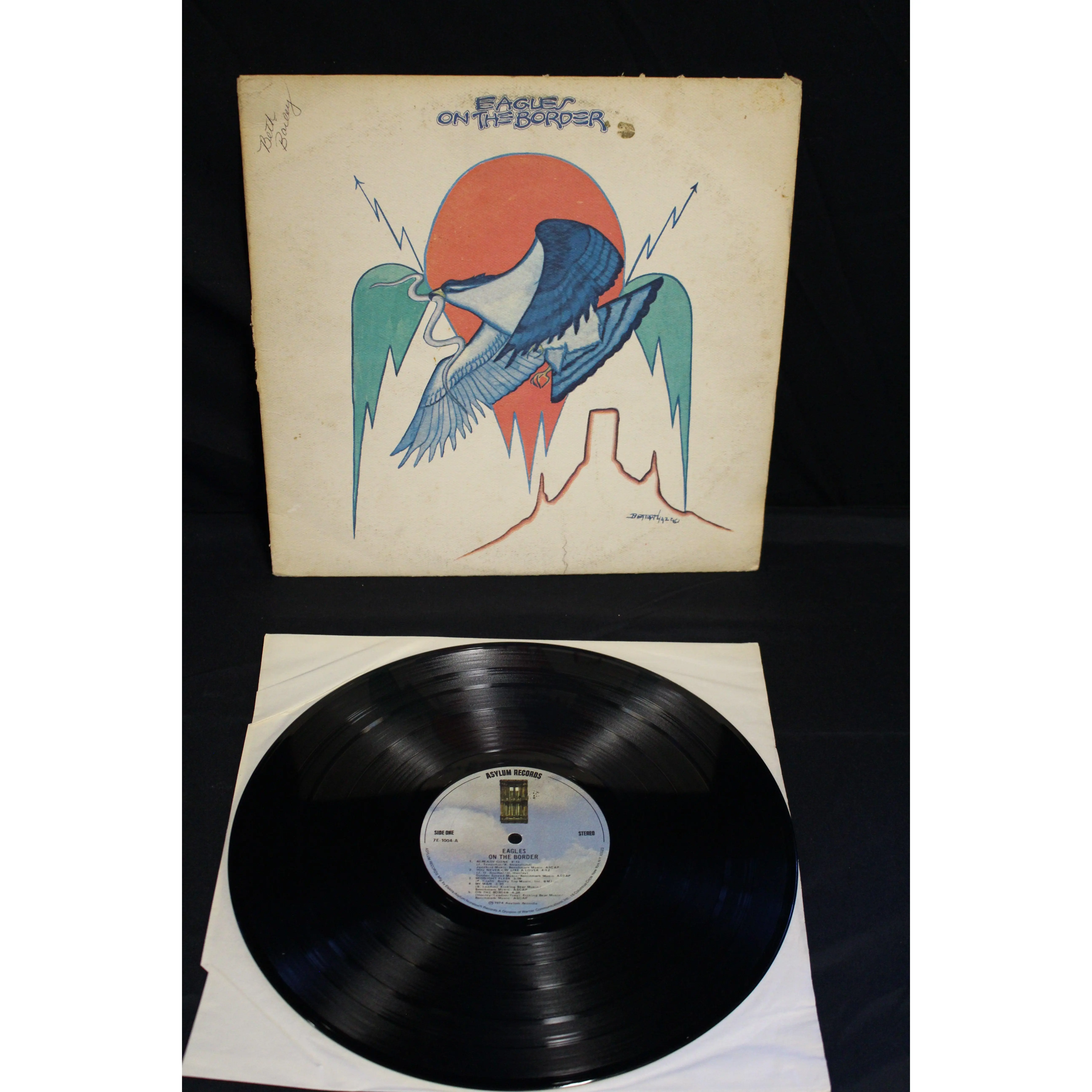 Eagles - On The Border 22 Mar (1974, Asylum Records) Vinyl Record VG+/VG+