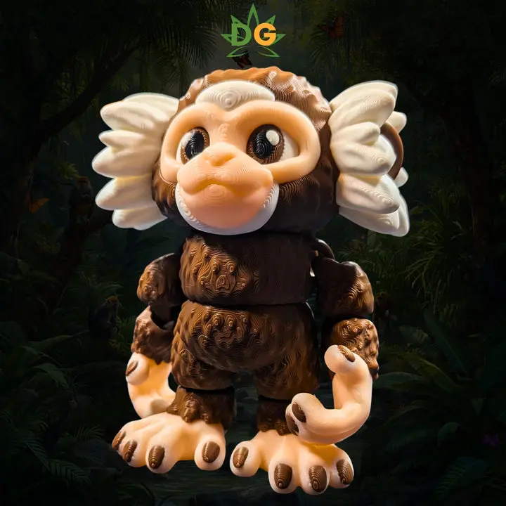 Articulated Tail Marmoset Monkey Figurine - Home Decor Statue, Living Room Tabletop Ornament, Ideal Gift for Home Supplies Enthusiasts, Nature