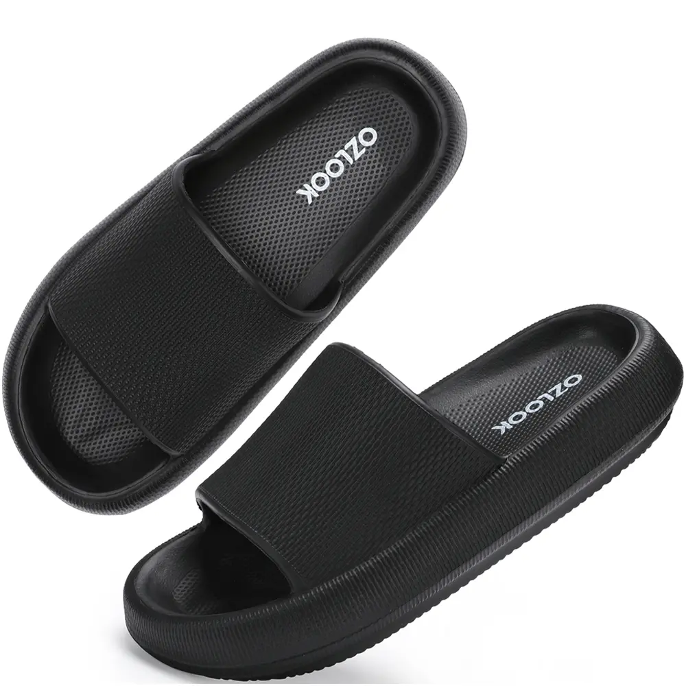 Unisex Non-Slip Quick-Drying Slide Sandals for Bathroom, Beach, Pool & Gym