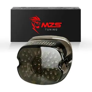 Motorcycle Tail Light, LED Turn Signal Integrated Brake Taillight, Low Profile Smoke, For Sportster, Softail, Dyna, Road King, Electra Glide, Street Bob, Fatboy, Touring