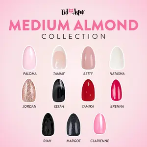 Red Aspen Medium Almond Press On Nail