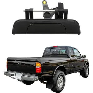 Tailgate Door Handle, Compatible with 1995-2004 Toyota Tacoma Pickup, Exterior Rear Textured, Replace# 6909035010 TO1915102 Tail gate Outside Liftgate Lock Latch