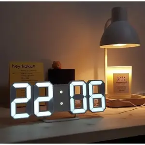 Digital Decoration for Bedroom Desk Watches Led Wall Clock Living Room Alarm Modern Home and Decoration Electronic Table Decor