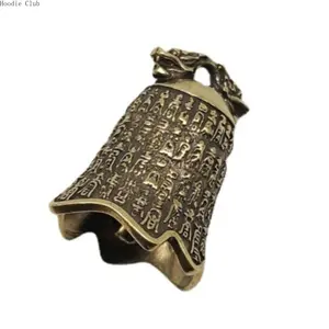 Vintage Brass Beast Bell Pendants, Year of the Dragon Lucky Charms Mini Hanging Ornaments, Retro Feng Shui Crafts for Car Mirror Bag Key Decor, Trendy Small Accessories for Street Vending & Craft Markets, Hot New Cross-Border Lucky Decor