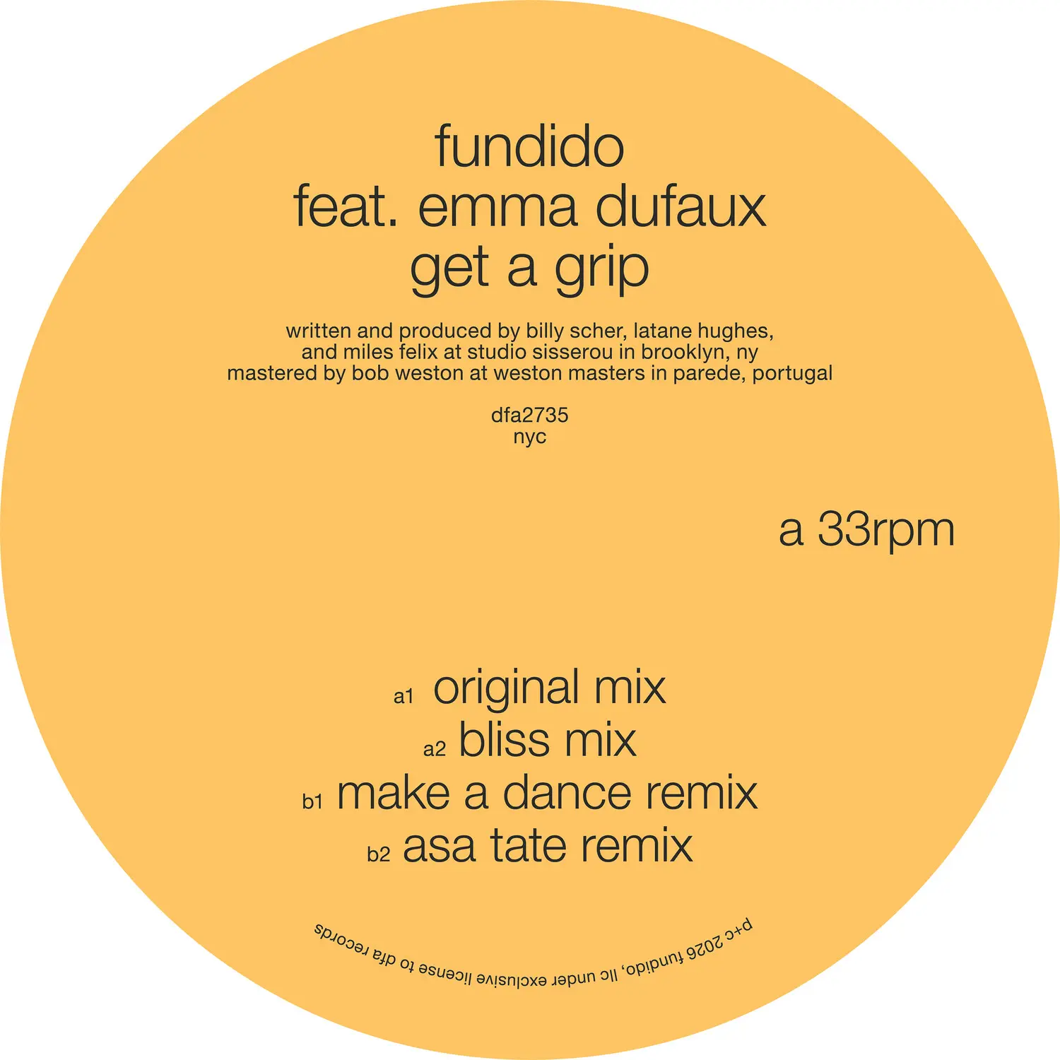 Fundido - Get A Grip  [12-INCH SINGLE VINYL RECORD]