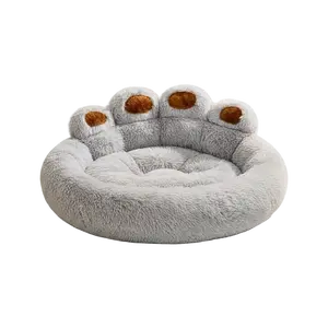 Cozy Bear Dog Bed – Plush Raised-Edge Bed for Small to Large Dogs