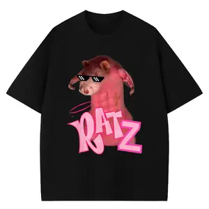 Ratz Funny Gangster Mouse Pink Rat Memes Muscle Ratz T-Shirt