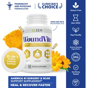 WoundVite | Pre & Post-Surgery Recovery & Scar Support Formula with Bromelain, Turmeric & Arnica for Healing & Skin Repair (60 Capsules)